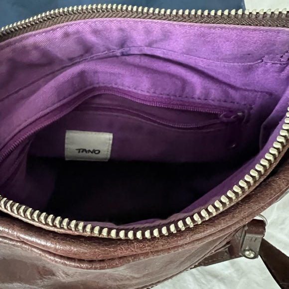 Tano Rich Brown Leather Messenger Bag